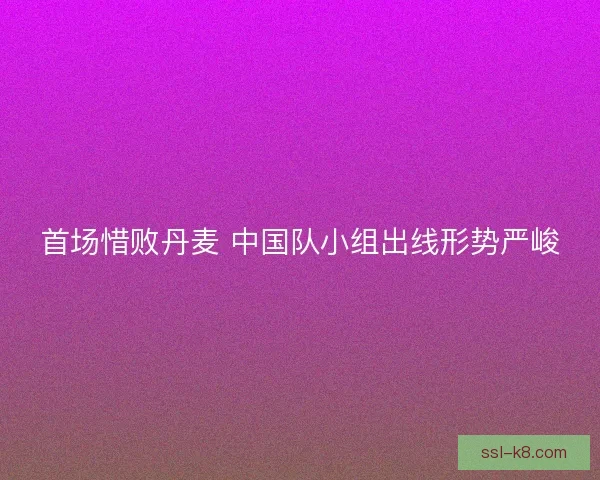 首场惜败丹麦 中国队小组出线形势严峻